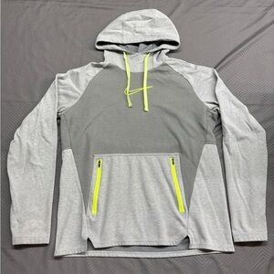 Nike Men’s Therma-Fit Gray/neon Hoodie Size M